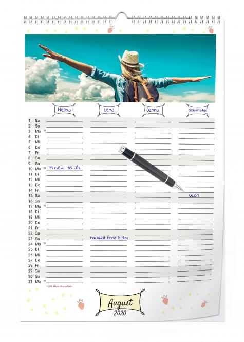 Familienkalender Digitaldruck 